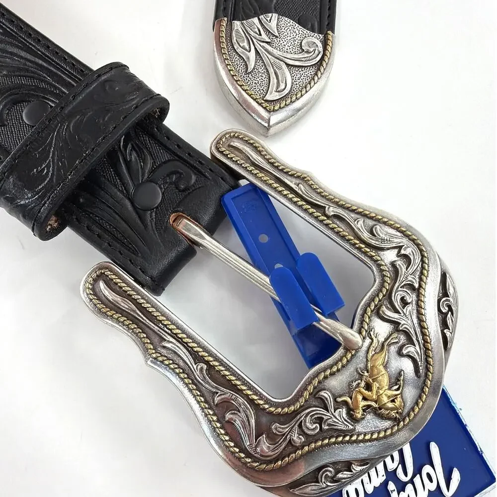 Tony Lama Men's Black Westerly Ride Belt Size 34